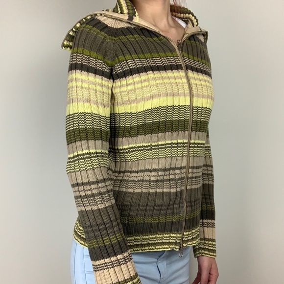 J. Crew Striped Zip-Up Sweater - Picture 3 of 6